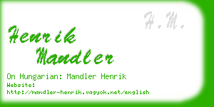 henrik mandler business card